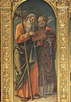 バーリの聖アンドリューとニコラス バルトロメオ・ヴィヴァリーニ Oil Paintings